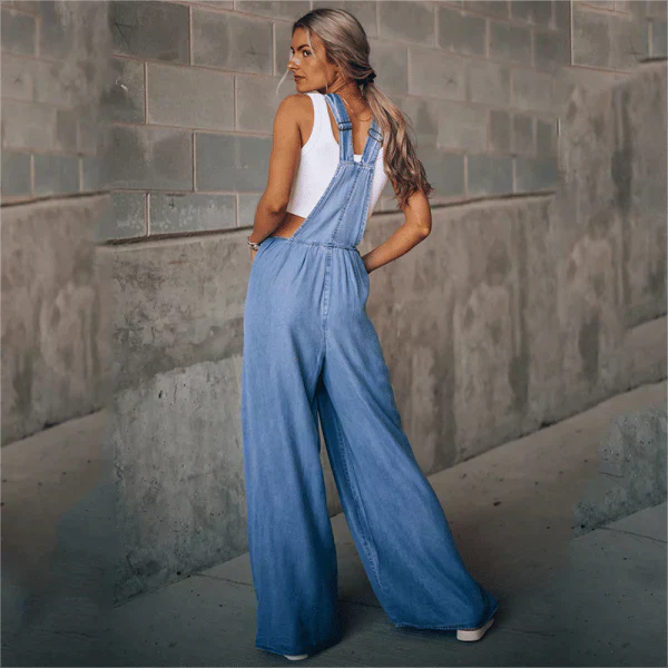 Freya - lockerer Overall mit verstellbarem Gürtel und weitem Bein