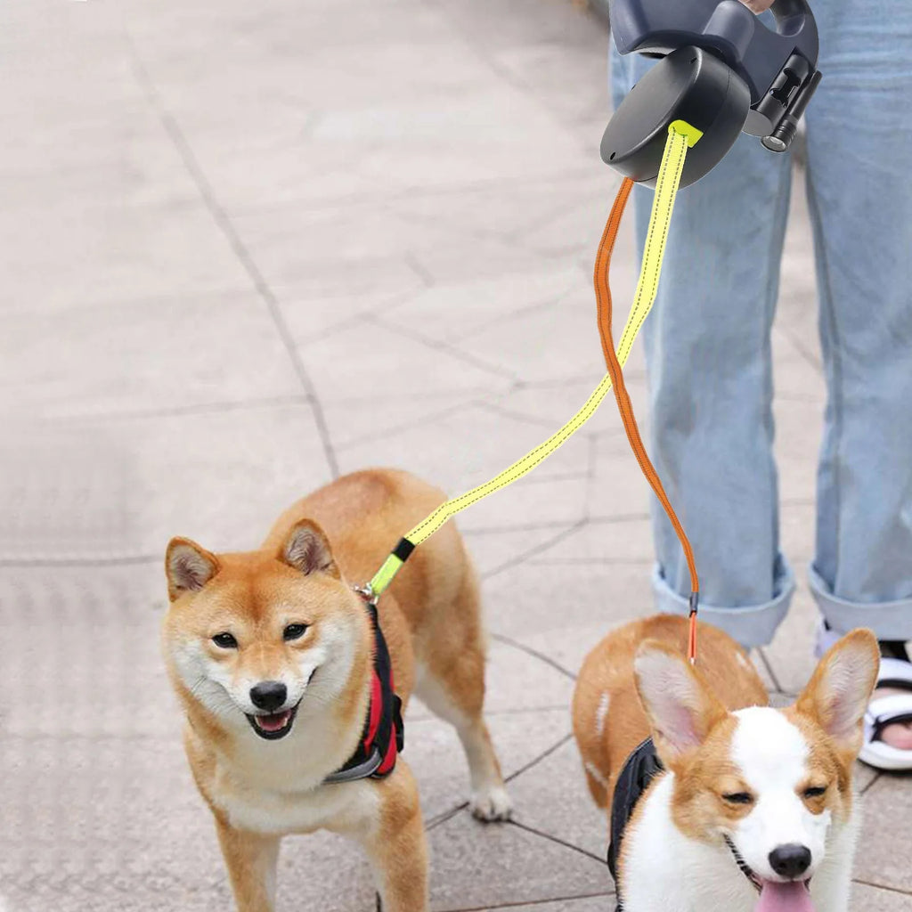 Doppelte Hundeleine | Perfekte Lsung für Spaziergnge mit zwei Hunden