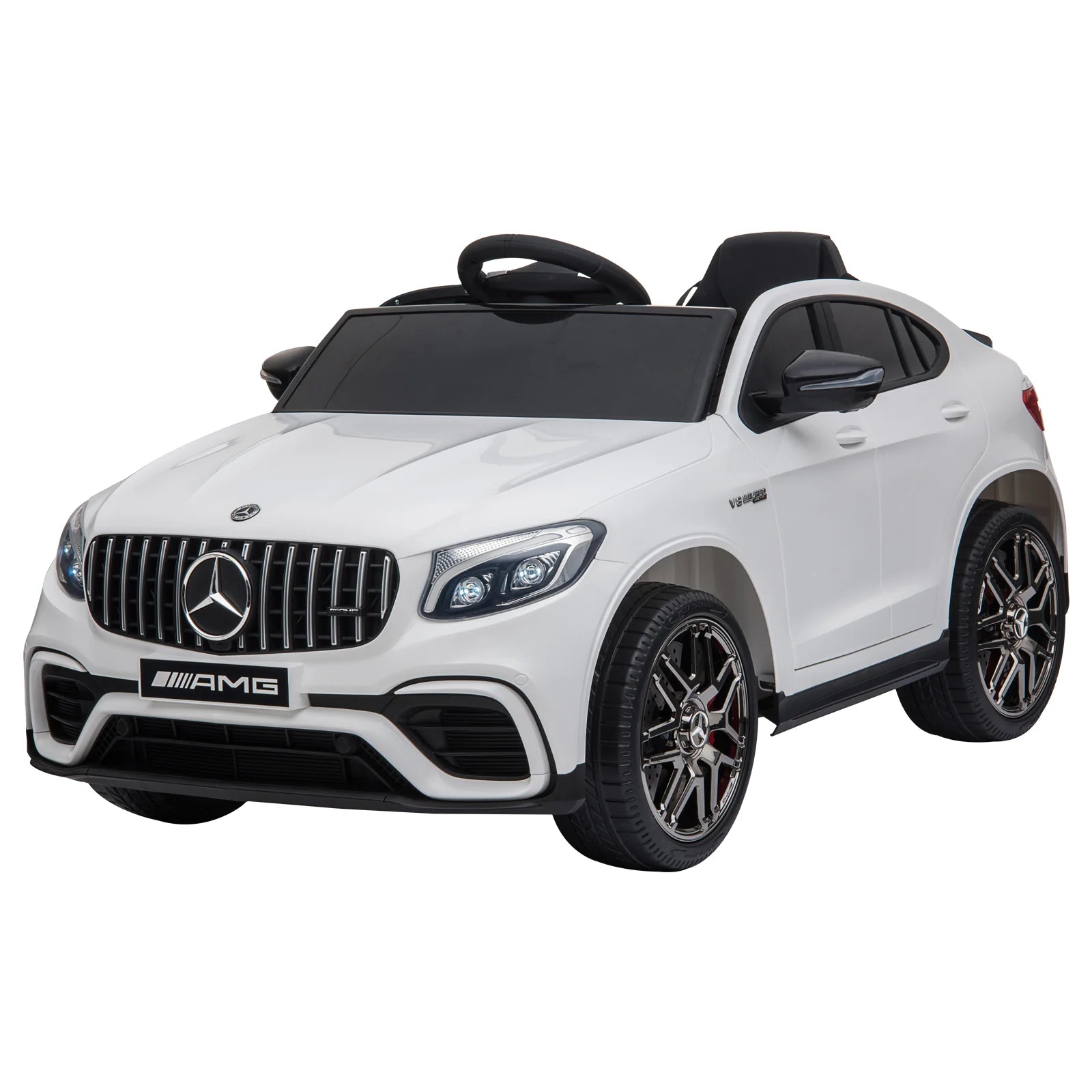 HOMCOM Kinder Elektroauto Mercedes-Benz mit Fernbedienung & Sicherheitsgurt Weiß