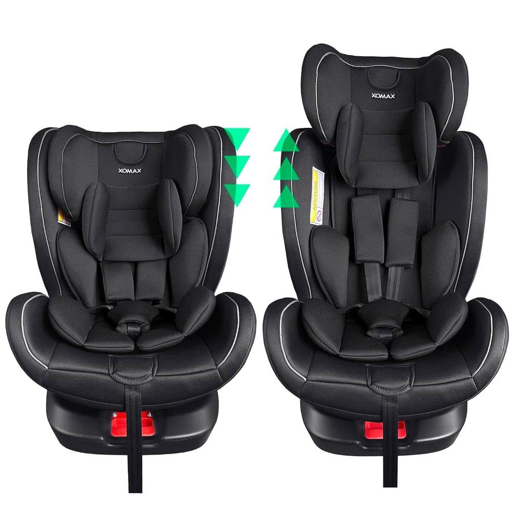 XOMAX XZ-16 Kindersitz drehbar 360° mit ISOFIX und Liegefunktion I mitwachsend I 0-36 kg, 0-12 Jahre, Gruppe 0/1/2/3 I 5-Punkt-Gurt und 3-Punkt-Gurt I Bezug abnehmbar, waschbar I ECE i-Size 129R