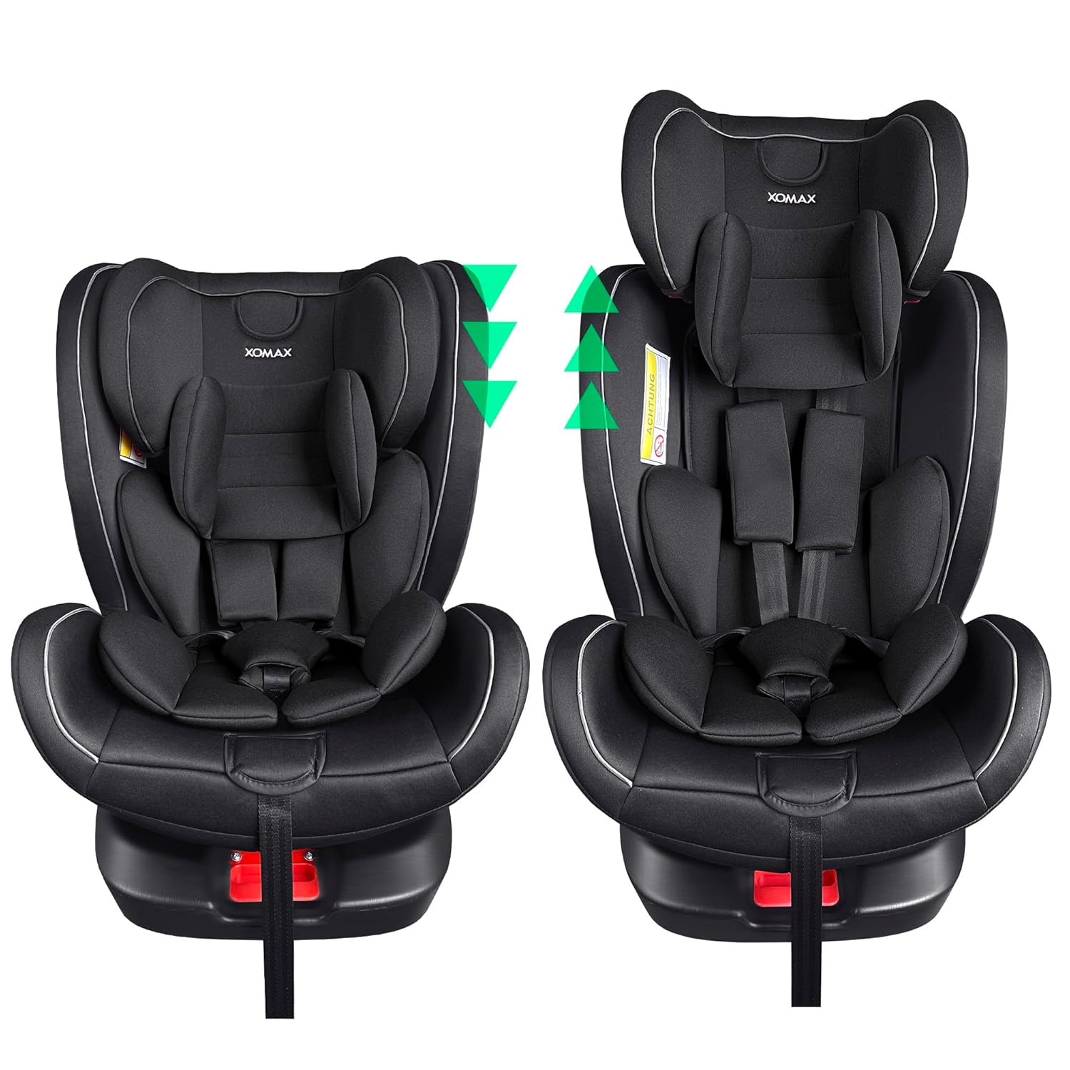 XOMAX XZ-16 Kindersitz drehbar 360° mit ISOFIX und Liegefunktion I mitwachsend I 0-36 kg, 0-12 Jahre, Gruppe 0/1/2/3 I 5-Punkt-Gurt und 3-Punkt-Gurt I Bezug abnehmbar, waschbar I ECE i-Size 129R