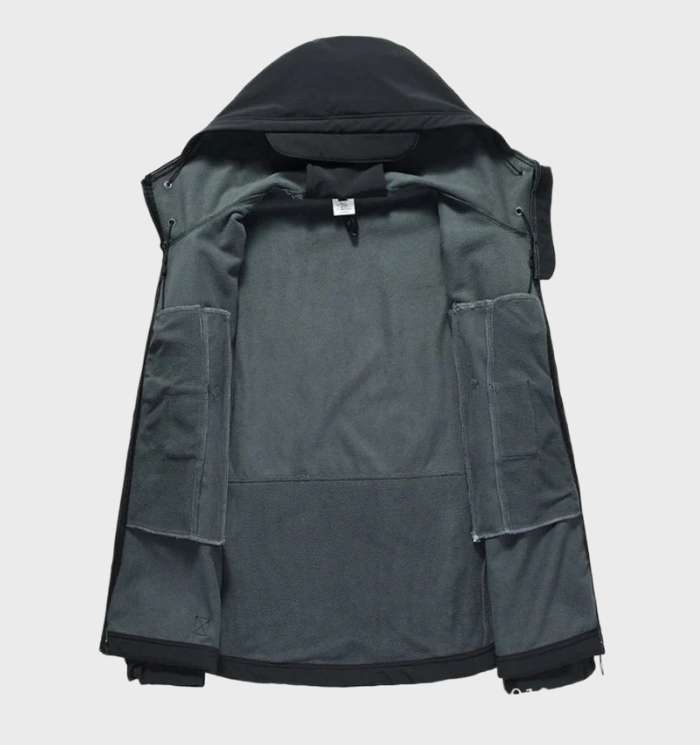 Jaap - Giacca tattica calda impermeabile con cappuccio da uomo