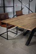 Serie TARA | Tavolo in legno massello - Rovere - Bordo svizzero - incl. gambe Matrix - diverse misure e colori | Lunghezza: 160 - 300 cm | Larghezza: 90 - 100 cm