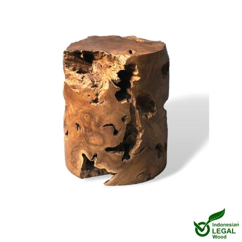 Design Wurzel Holzsule NAGA | Hhe 40 cm