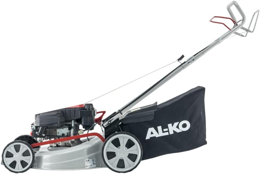 AL-KO Tosaerba a benzina Easy 5.10 SP-S (51 cm larghezza di taglio, 2.3 kW potenza motore, regolazione centralizzata altezza di taglio, Robusta scocca in lamiera d'acciaio, con trazione posteriore, per prati fino a 1800 m²)