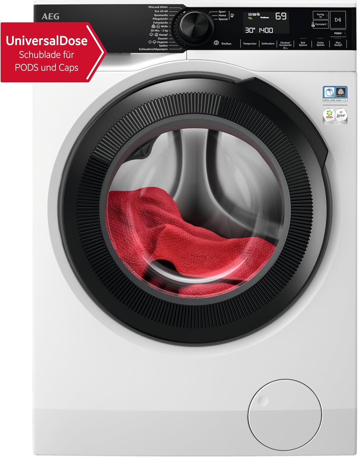 AEG L6AMZ48FL Lavatrice / Serie 6000 con ProSense / Dosaggio automatico / 8,0 kg / 1400 giri/min