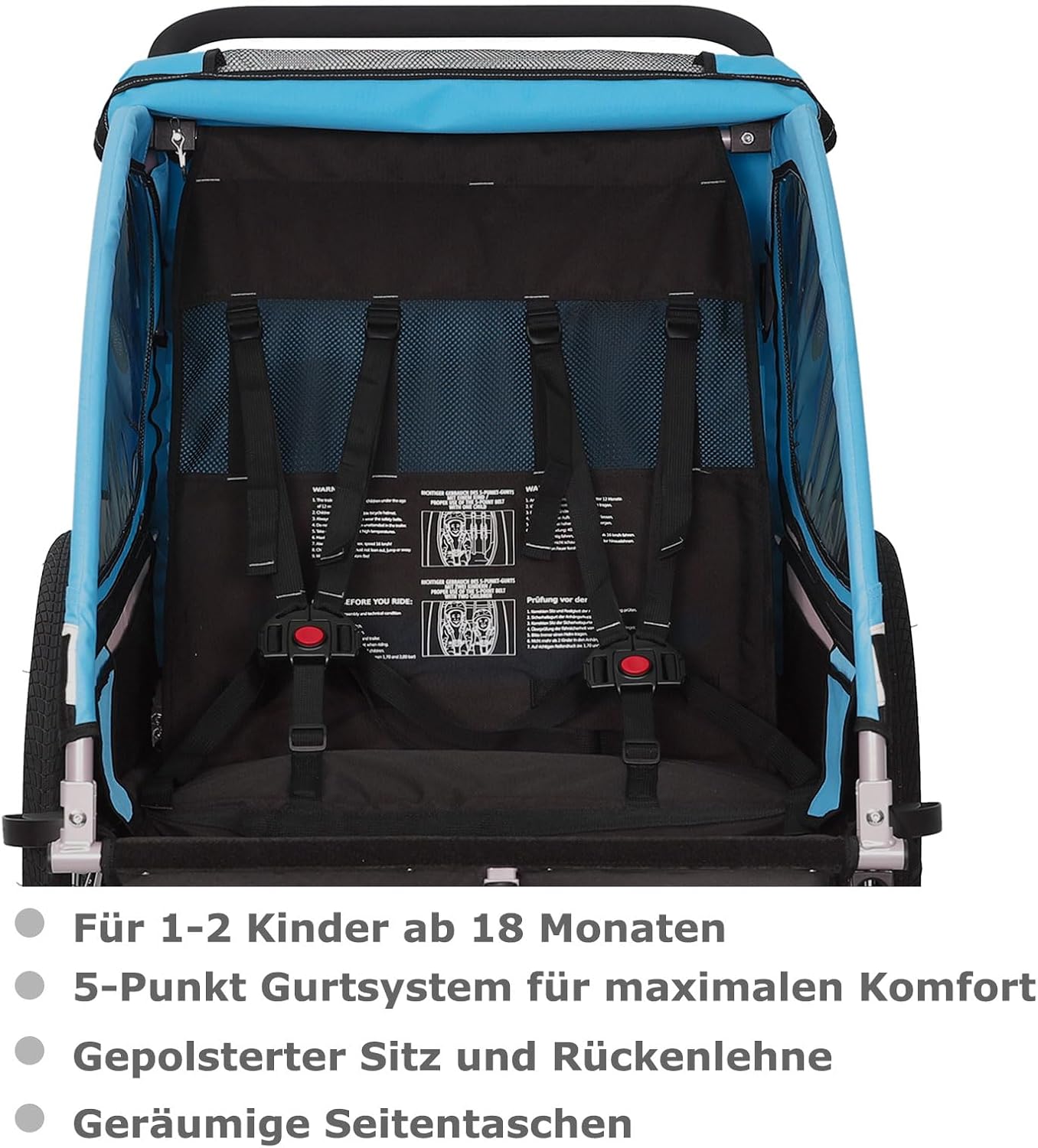 Tiggo VS 2 in 1 Rimorchio per bambini Rimorchio per bici Rimorchio con set passeggino Jogger 50202