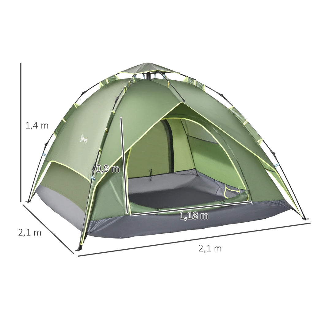 Tenda da campeggio Outsunny 4 stagioni, montaggio rapido, da esterno