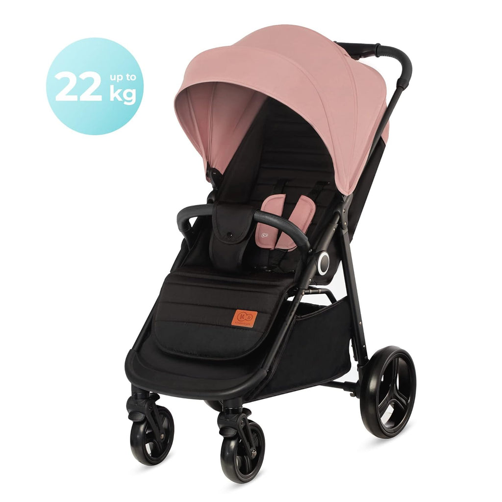 Kinderkraft GRANDE PLUS Passeggino Kinderkraft dalla nascita fino a 22 kg, chiusura con una mano, posizione reclinata, cappottina grande con finestra, tutte e 4 le ruote ammortizzate, seduta spaziosa, Grigio