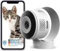 PetTec Videocamera per animali domestici a 360° e distributore automatico di cibo con espulsione di crocchette - tramite App e pulsante multifunzione - Rilevamento dei latrati - Funzione visione notturna 3MP - Telecamera per cani e gatti