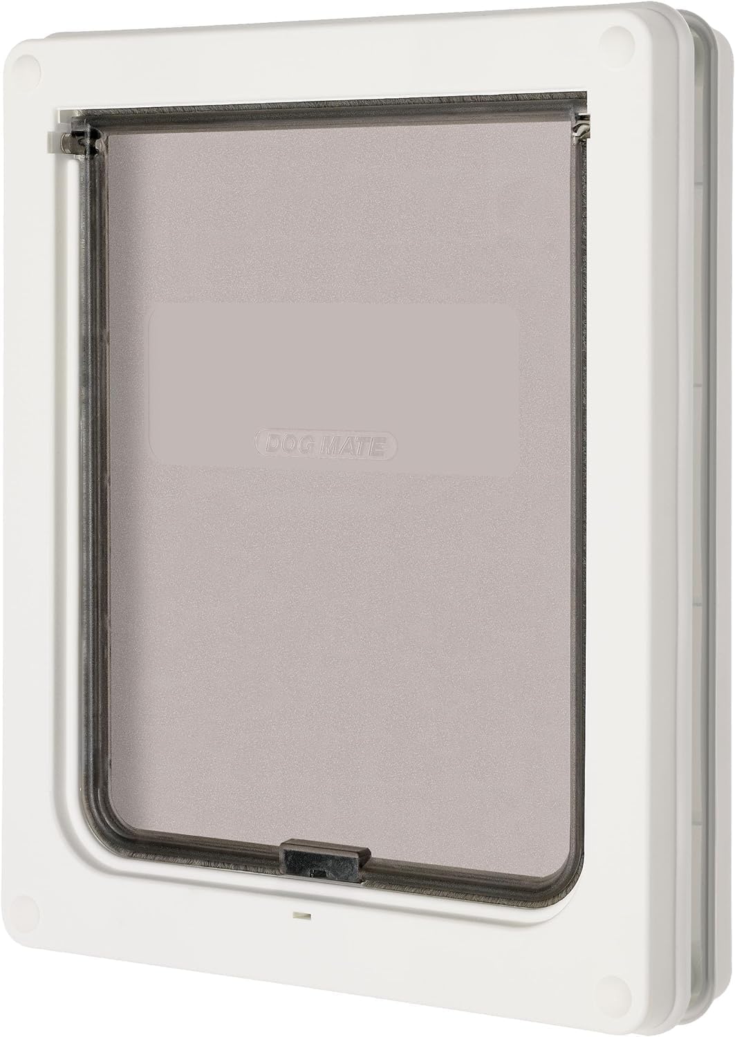 Dog Mate Sportello per cani di taglia media, facile da installare su porte in PVC, muri e porte in legno, bianco