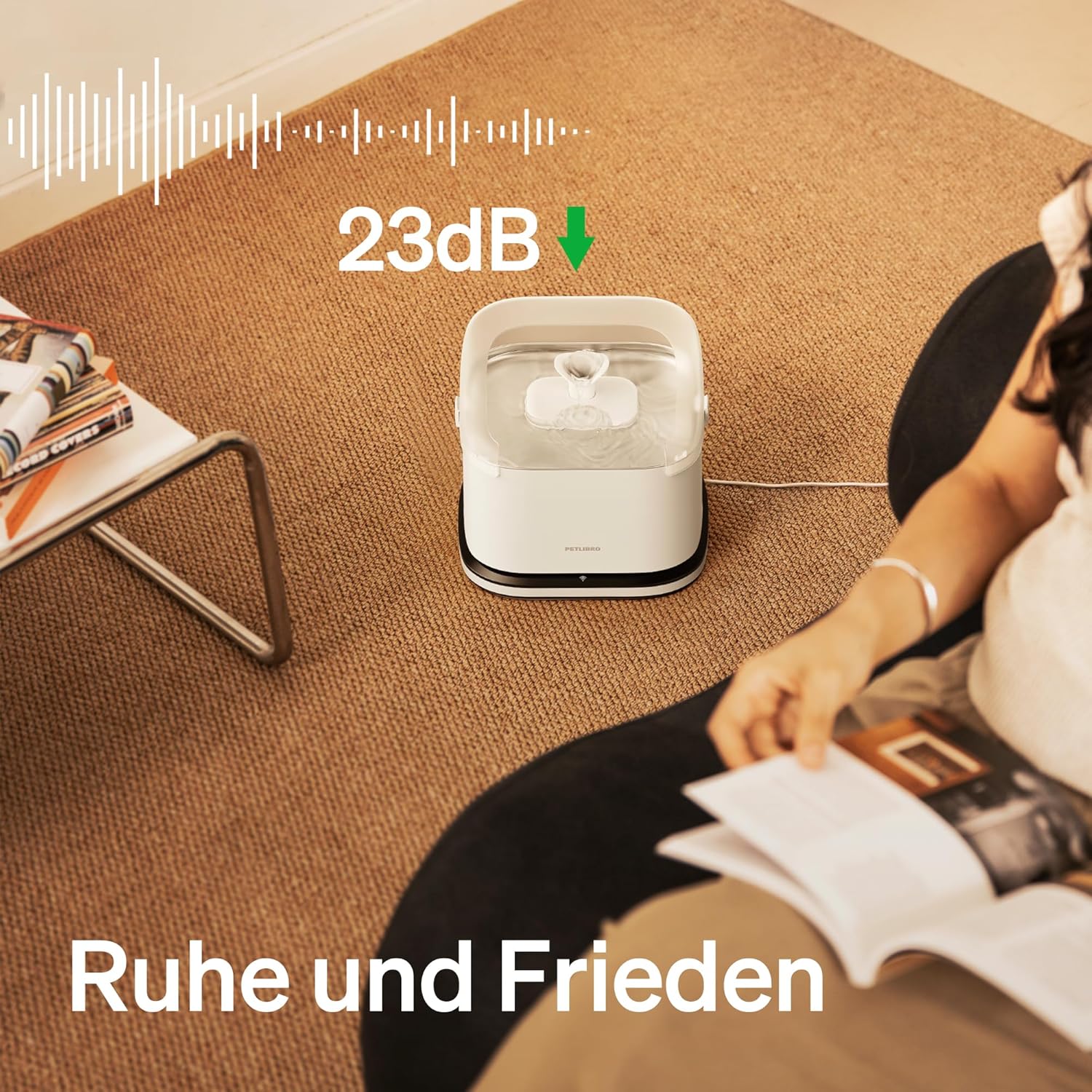 PETLIBRO Katzenbrunnen RFID-Haustieridentifikation Trinkbrunnen für Katze, 3L Dockstream App-Überwachung Katzentrinkbrunnen, Mehrere Haustiere Hydrationsüberwachung, mit Halsband-Tag, 2,4 Ghz Wi-Fi
