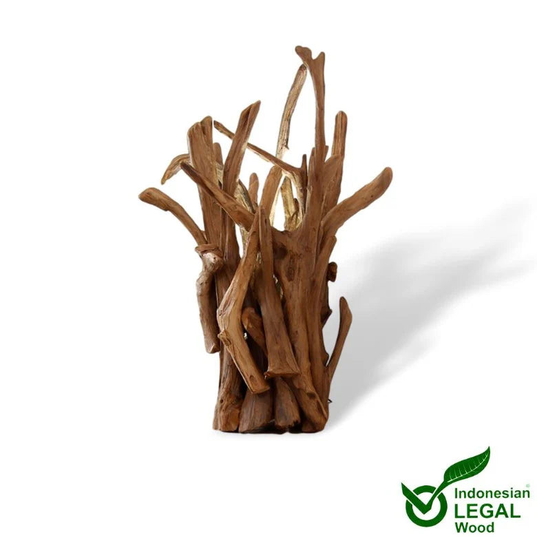 Lampada da tavolo in legno di mare ACE Altezza 60 cm