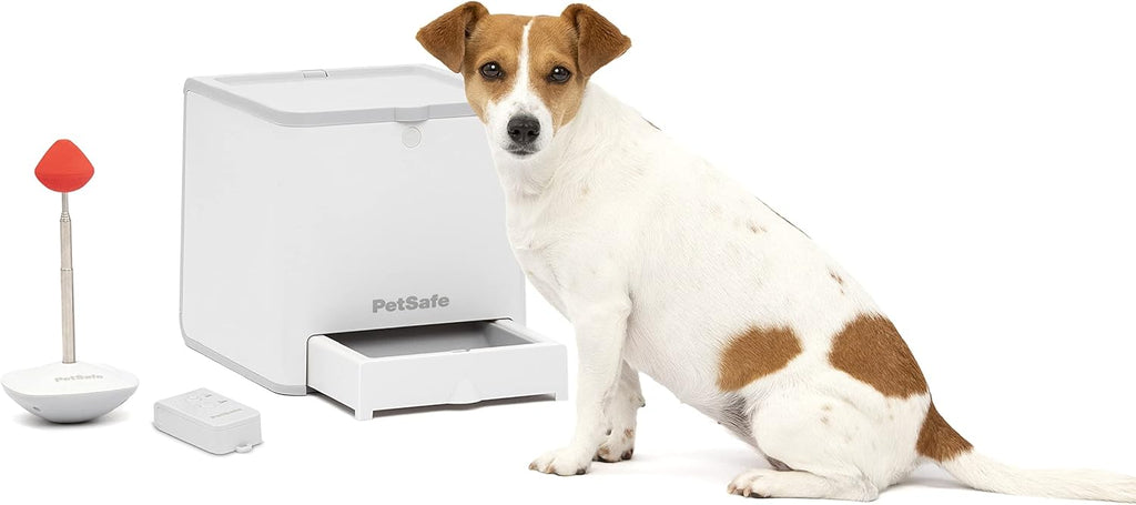 PetSafe Teach and Treat, distributore di premi per addestramento cani, telecomandato, per addestramento e rinforzo positivo, richiede 4 batterie D, grigio
