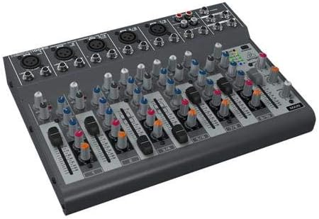 Behringer XENYX 1204USB Mixer premium a 12 ingressi 2/2-Bus con preamplificatori microfonici XENYX e compressori, EQ "britannico" e interfaccia USB/Audio