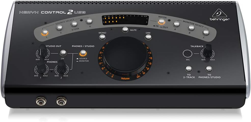 Behringer XENYX 1204USB Mixer premium a 12 ingressi 2/2-Bus con preamplificatori microfonici XENYX e compressori, EQ "britannico" e interfaccia USB/Audio