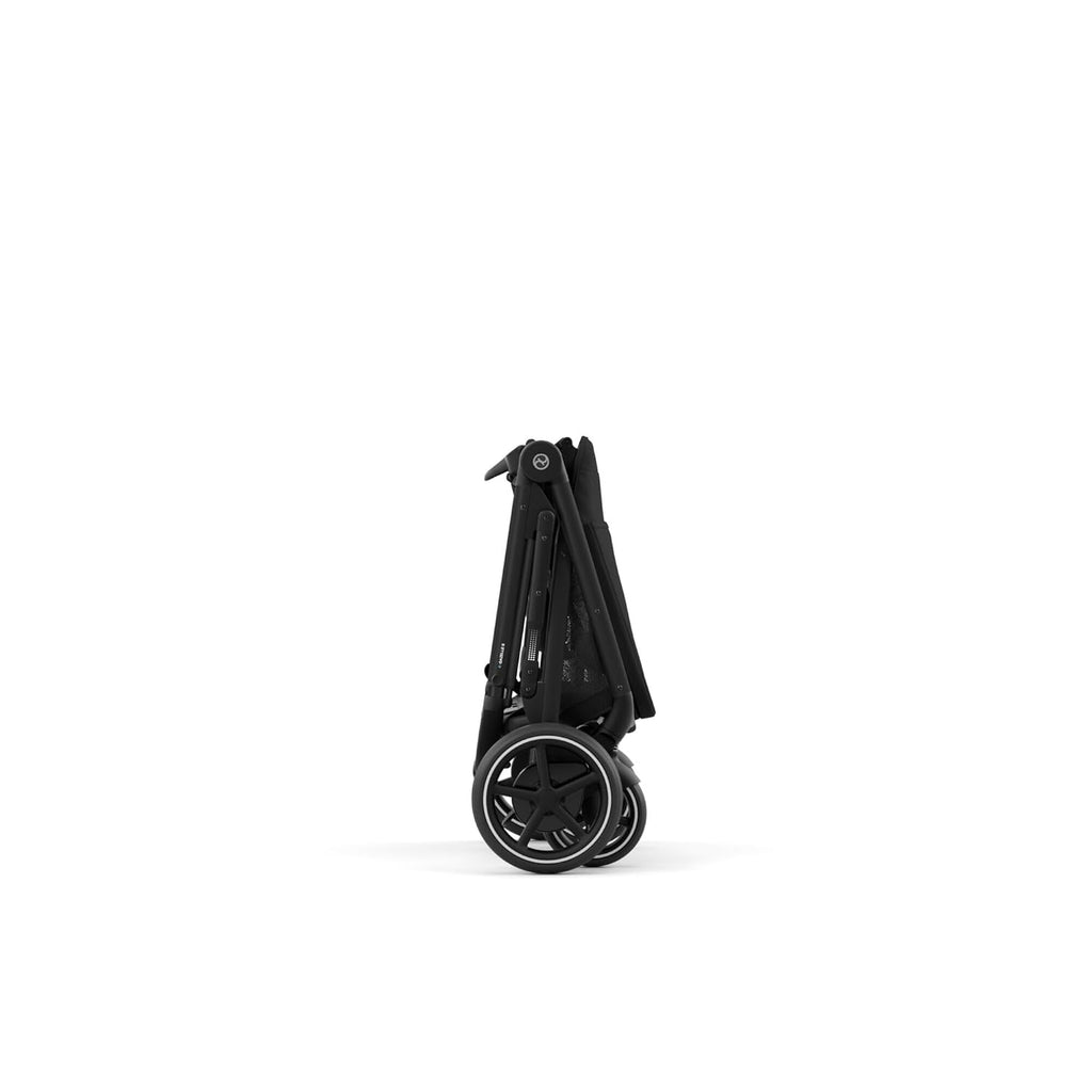 CYBEX Gold Kinderwagen e-GAZELLE S, Ab Geburt bis ca. 4 Jahre, Max. 22 kg (Single-Modus) / 2x 22 kg (Duo-Modus), All-in-1-System mit E-Antrieb und 20+ Konfigurationen, Moon Black
