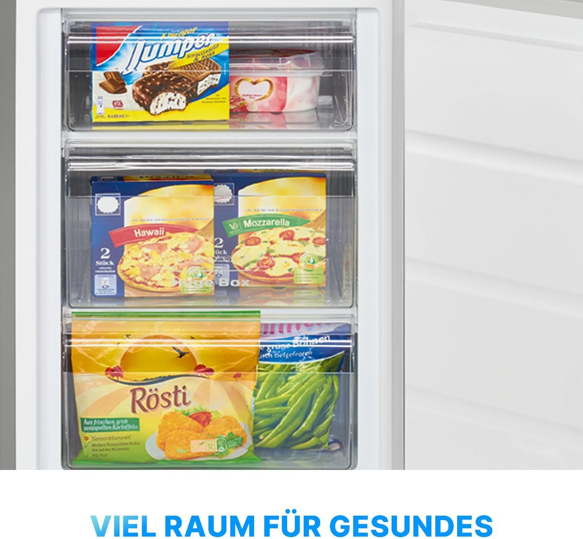 Bomann Congelatore 87L | Congelatore piccolo con intervallo di temperatura ≤ -18°C | 3 cassetti | Congelatore a pozzetto con sportello reversibile | Congelatore piccolo GS 7253 bianco