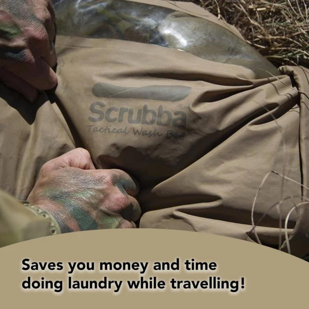 Scrubba Toplader Wash Bag 2.0 - Lavatrice portatile da campeggio - Borsa per il lavaggio e sacca da bucato, Verde