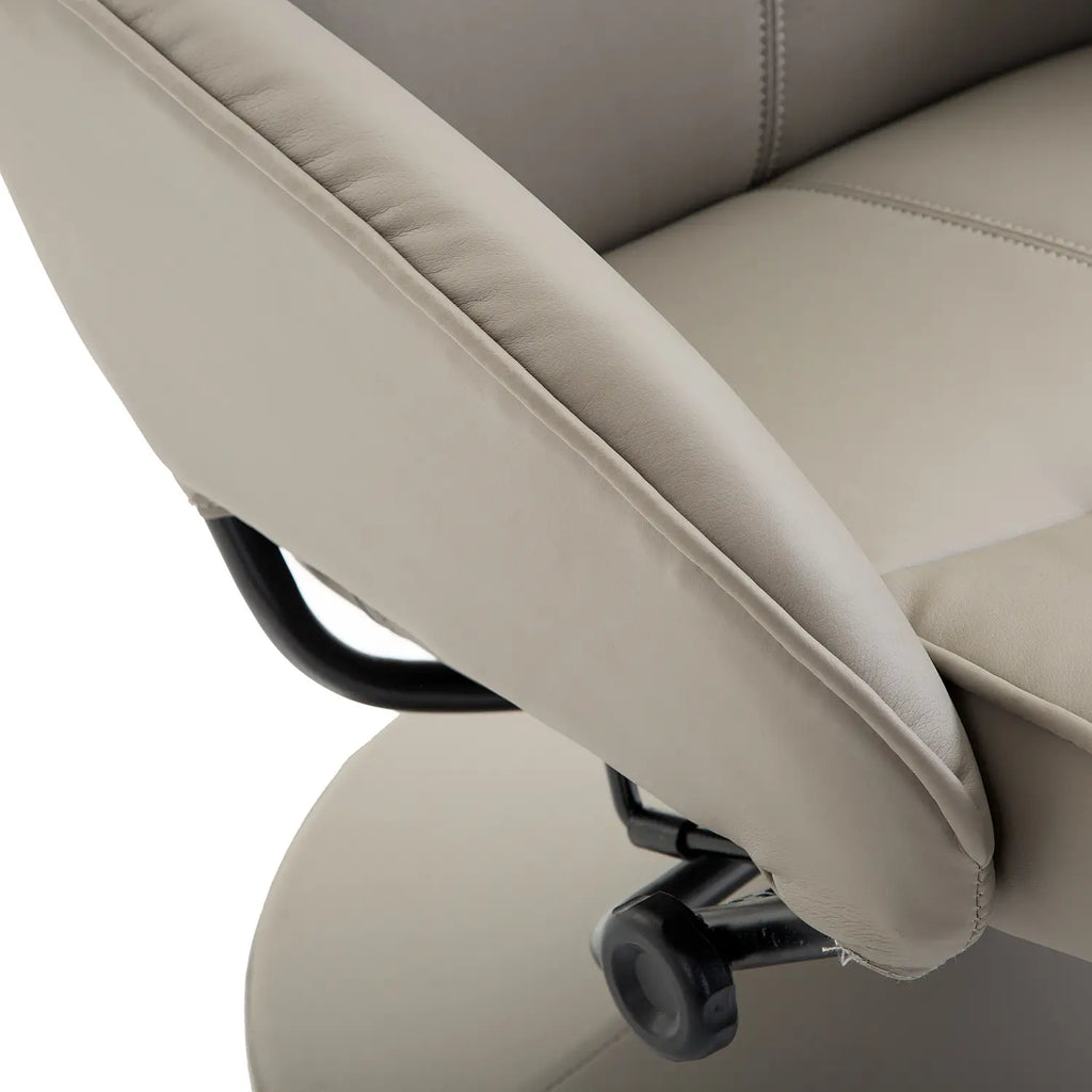 Poltrona relax HOMCOM con poggiapiedi ergonomica reclinabile in similpelle grigia