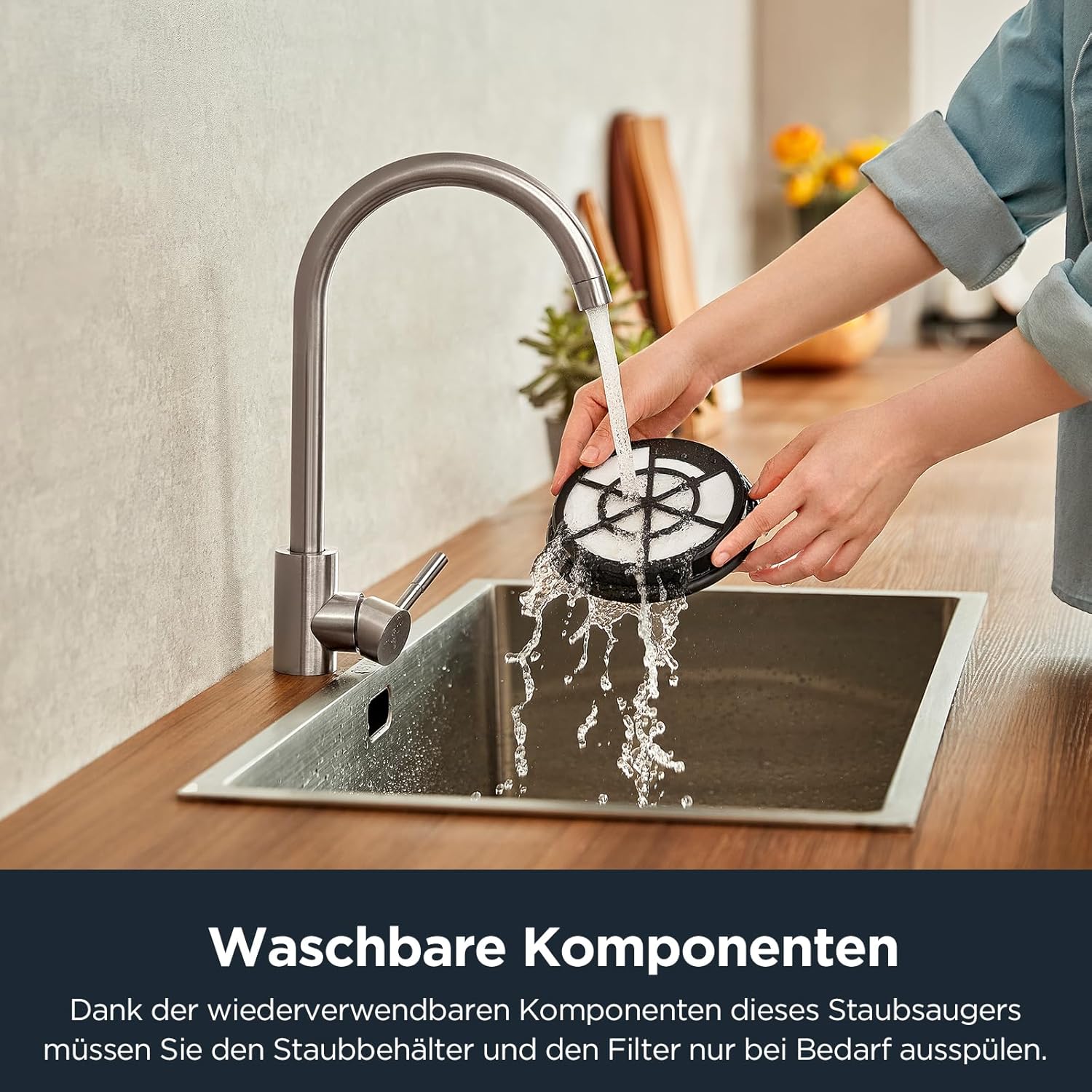 Eureka WhirlWind Staubsauger Beutellos, Leistungsstark, Kompakt und Leicht, für Hartbden und Teppich, HEPA-Filter, 8m Aktionsradius, 700W, 1,5L, Blau