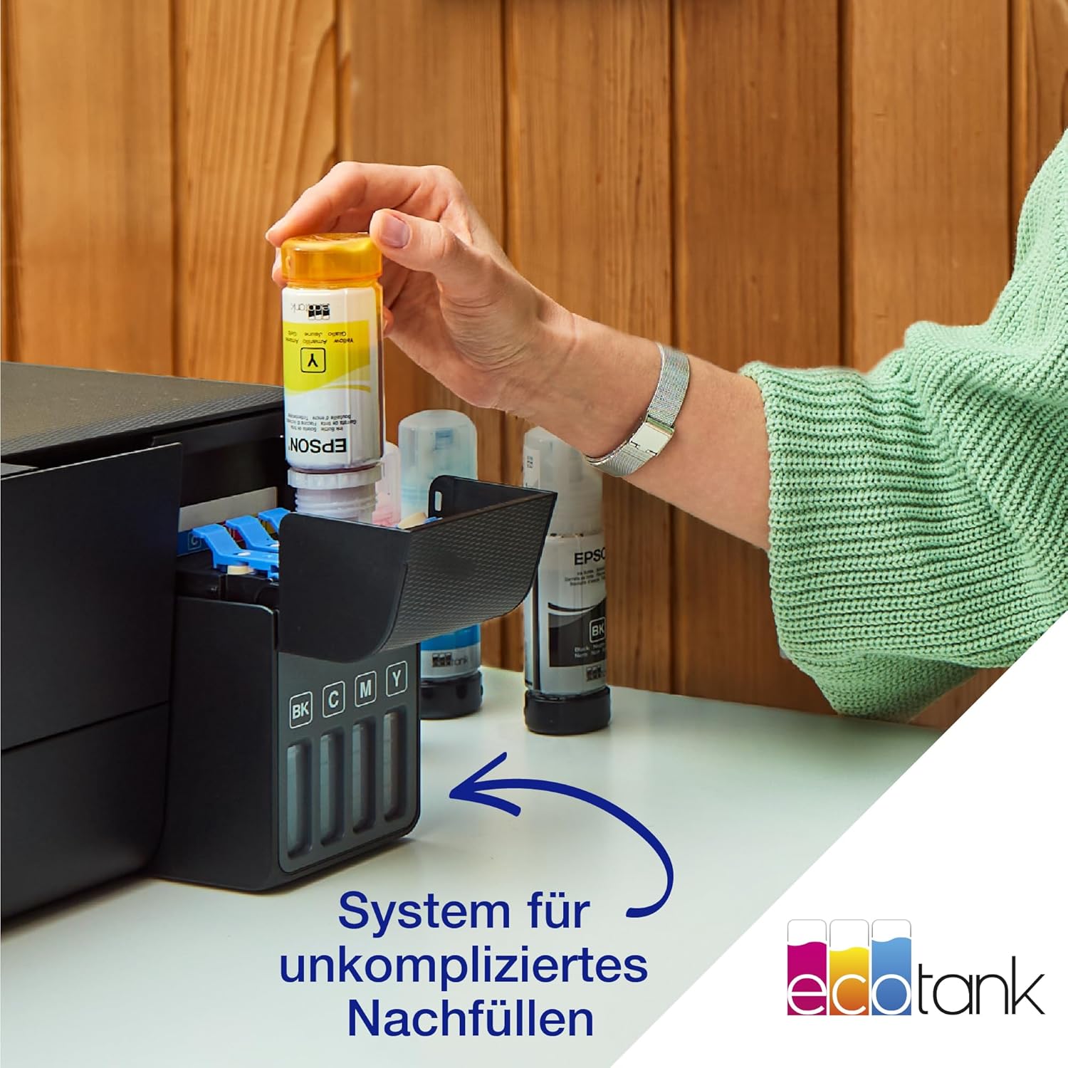 Epson EcoTank ET-4800 Stampante multifunzione A4 con serbatoio di inchiostro e Wi-Fi, con inchiostro incluso per un massimo di 3 anni