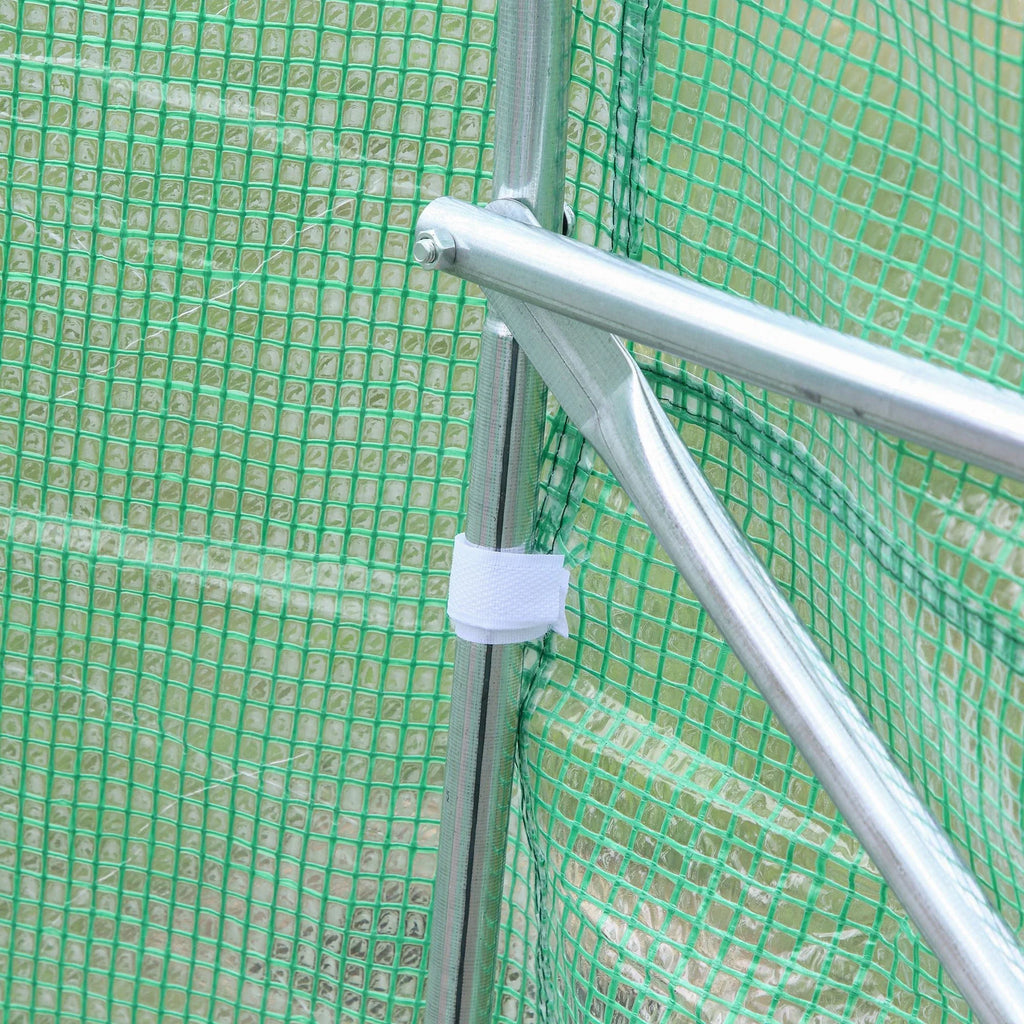 Serra a tunnel Outsunny calpestabile, resistente ai raggi UV, con porta avvolgibile