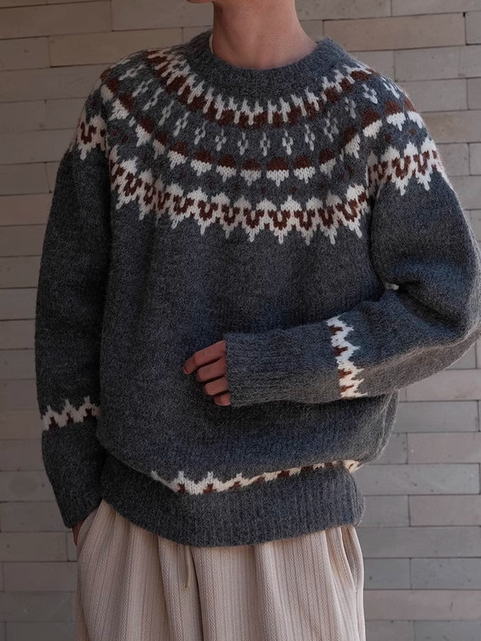 Maglione girocollo vintage da uomo