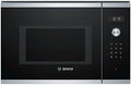 Bosch BEL554MS0 Microonde da incasso Serie 6, 38 x 59 cm, 900 W, piatto girevole da 31,5 cm, apertura porta a sinistra, AutoPilot 8 programmi automatici, sistema di pulizia assistita, display LED touch, Acciaio Inox