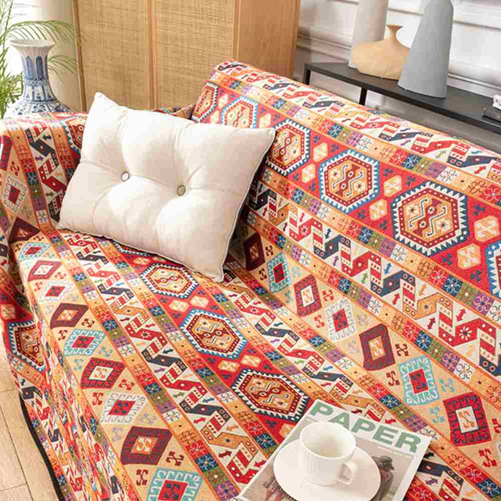 Multifunktionaler marokkanischer Jacquard-Sofabezug und berwurfdecke