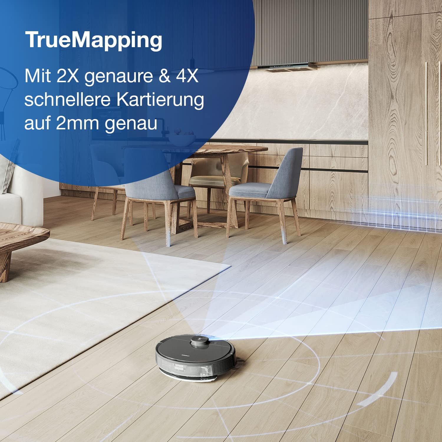 ECOVACS DEEBOT T30S Combo Robot aspirapolvere con funzione di lavaggio e aspirapolvere portatile a batteria, stazione di pulizia tutto in uno, 11000Pa, tecnologia ZeroTangle, pulizia dei bordi TruEdge, lavaggio del mop con acqua calda