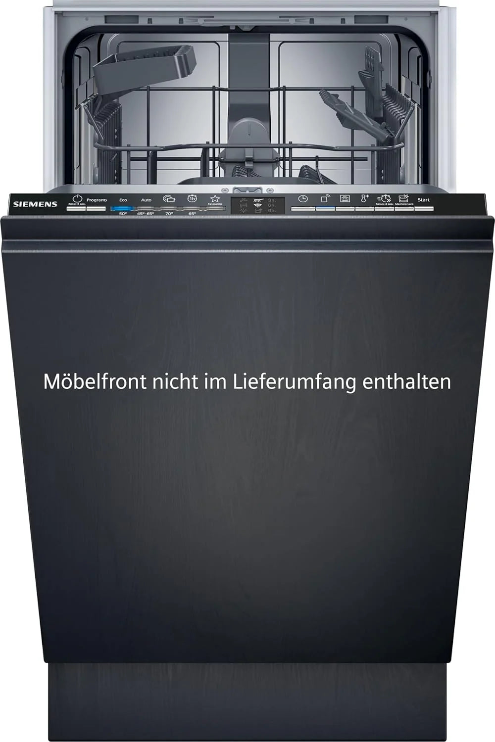 Siemens SR65YX08ME, iQ500 Lavastoviglie smart a scomparsa totale, larghezza 45 cm, cassetto portaposate, Zeolith, extra silenziosa, aquaStop, apertura automatica della porta a fine programma, varioSpeed, illuminazione interna