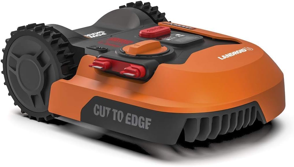 WORX Landroid Plus WR165E Mhroboter mit Begrenzungskabel für Grten bis 500m (AIA Navigation, App Steuerung, WLAN, Bluetooth und schwimmendem Mhwerk - max Steigung: 35%)