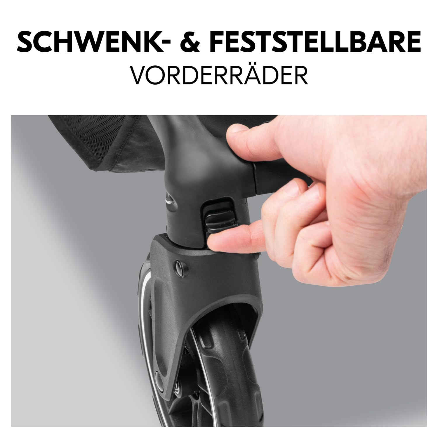 hauck Set Trio 3in1 Shop N Care con Passeggino, Navicella, Seggiolino Auto dalla nascita fino a 22 kg, Chiusura Compatta, Reclinabile, Portabicchieri & Vassoio, Protezione UV 50+ (Grey)