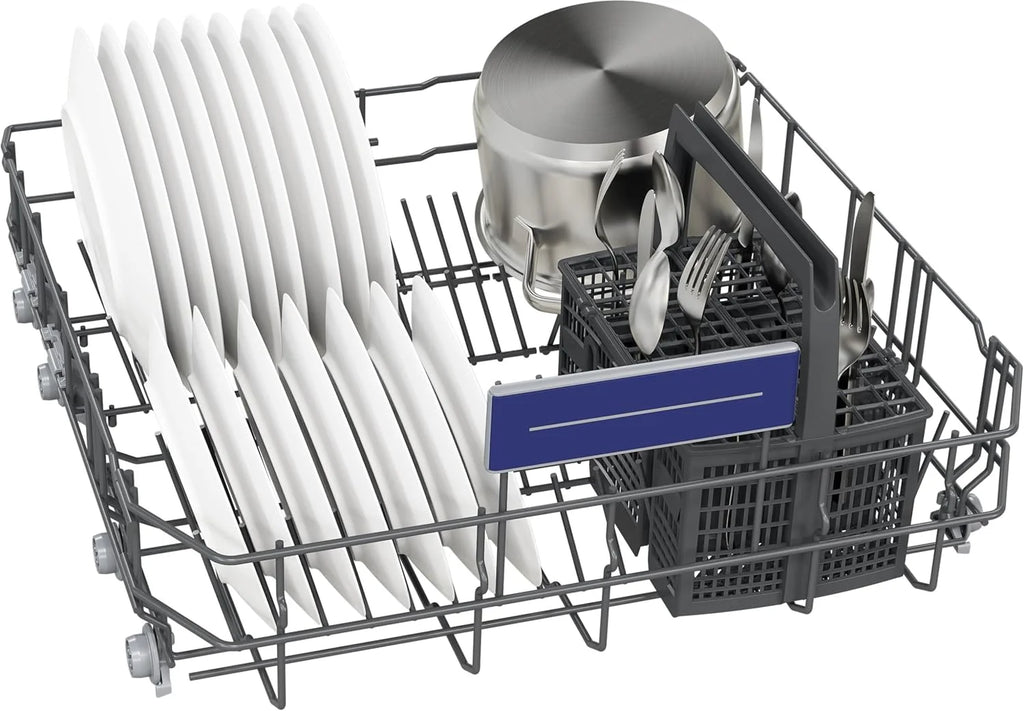 Siemens SN63EX06VE, iQ300 Smarter Lavastoviglie, Lavastoviglie a incasso totale, 60 cm, Cassetto posate, Extra silenziosa, varioSpeed, Apertura automatica porta, Triple rackMatic, infoLight, intensiveZone