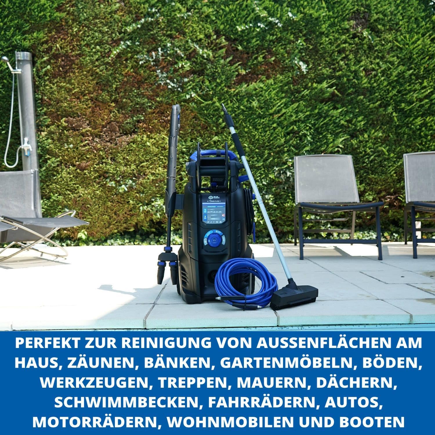 Idropulitrice AR Blue Clean e-4 TWINFLOW con sistema Dualtech (2500 W, 150 bar, 810 l/h)
