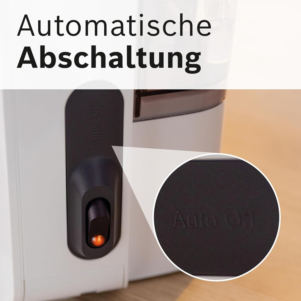 Bosch Filterkaffeemaschine MyMoment TKA3M134, Thermokanne 1 L, für 8-12 Tassen, Tropfstopp, schwenkbarer Filtertrger, Entkalkungsprogramm, abnehmbarer Wassertank, 1200 Watt, Schwarz matt