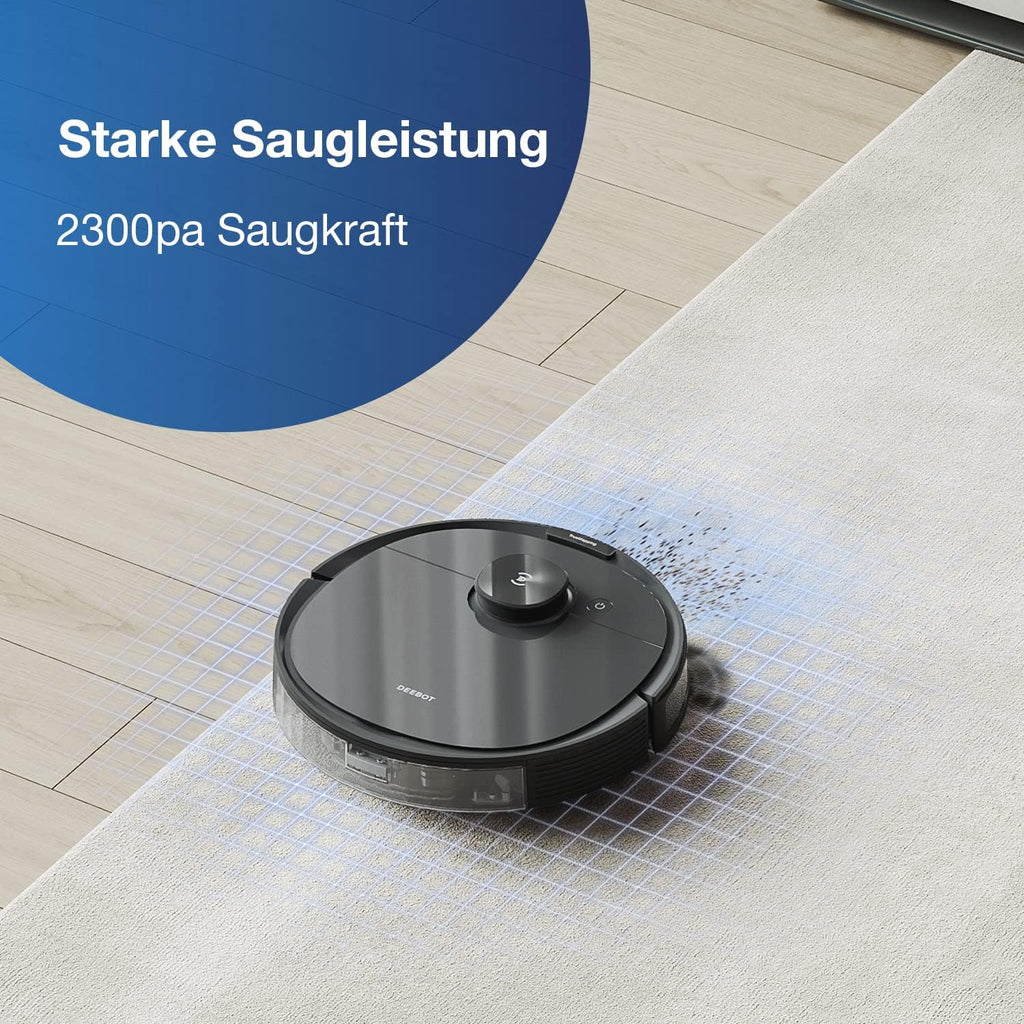 ECOVACS DEEBOT T30S Combo Robot aspirapolvere con funzione di lavaggio e aspirapolvere portatile a batteria, stazione di pulizia tutto in uno, 11000Pa, tecnologia ZeroTangle, pulizia dei bordi TruEdge, lavaggio del mop con acqua calda