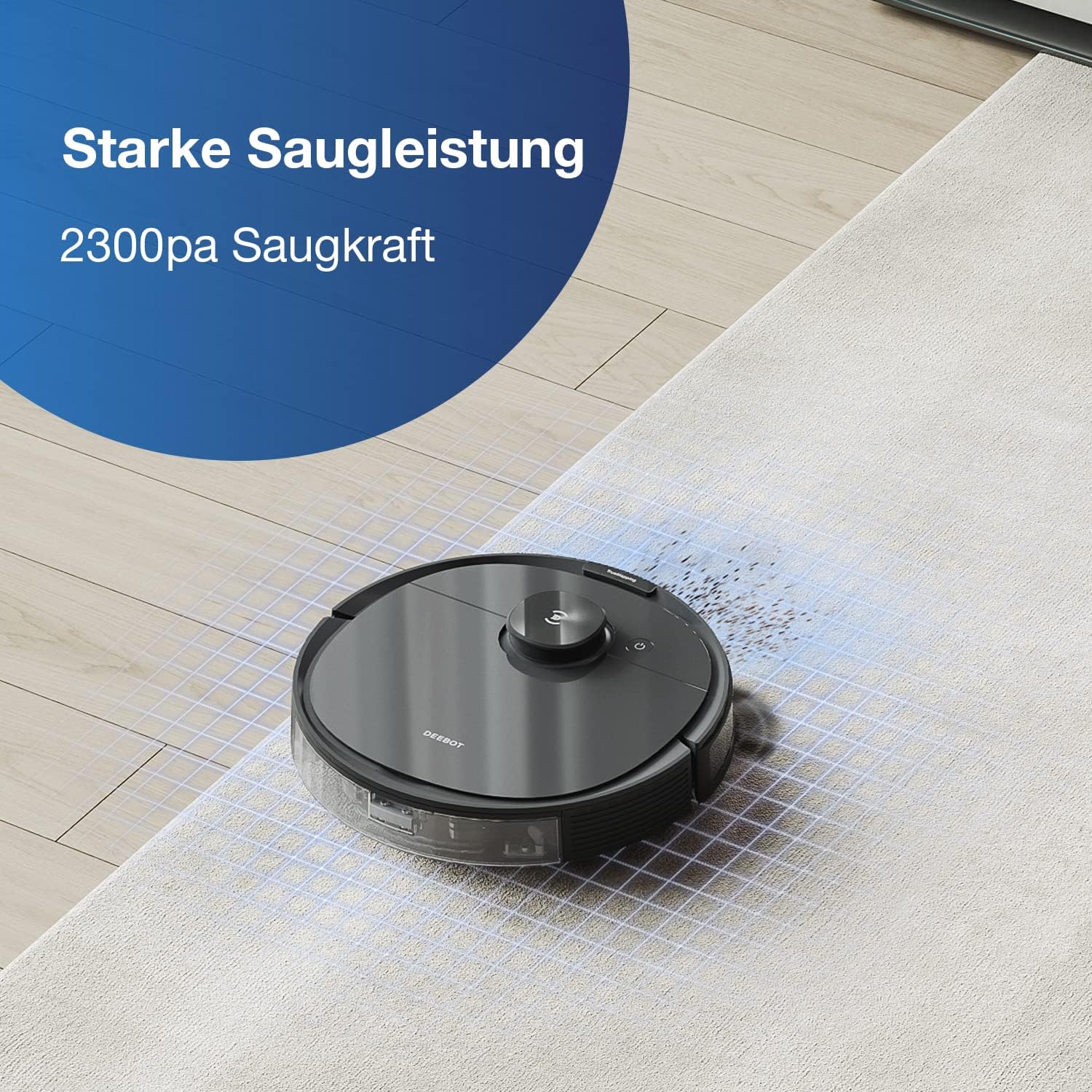 ECOVACS DEEBOT T30S Combo Robot aspirapolvere con funzione di lavaggio e aspirapolvere portatile a batteria, stazione di pulizia tutto in uno, 11000Pa, tecnologia ZeroTangle, pulizia dei bordi TruEdge, lavaggio del mop con acqua calda