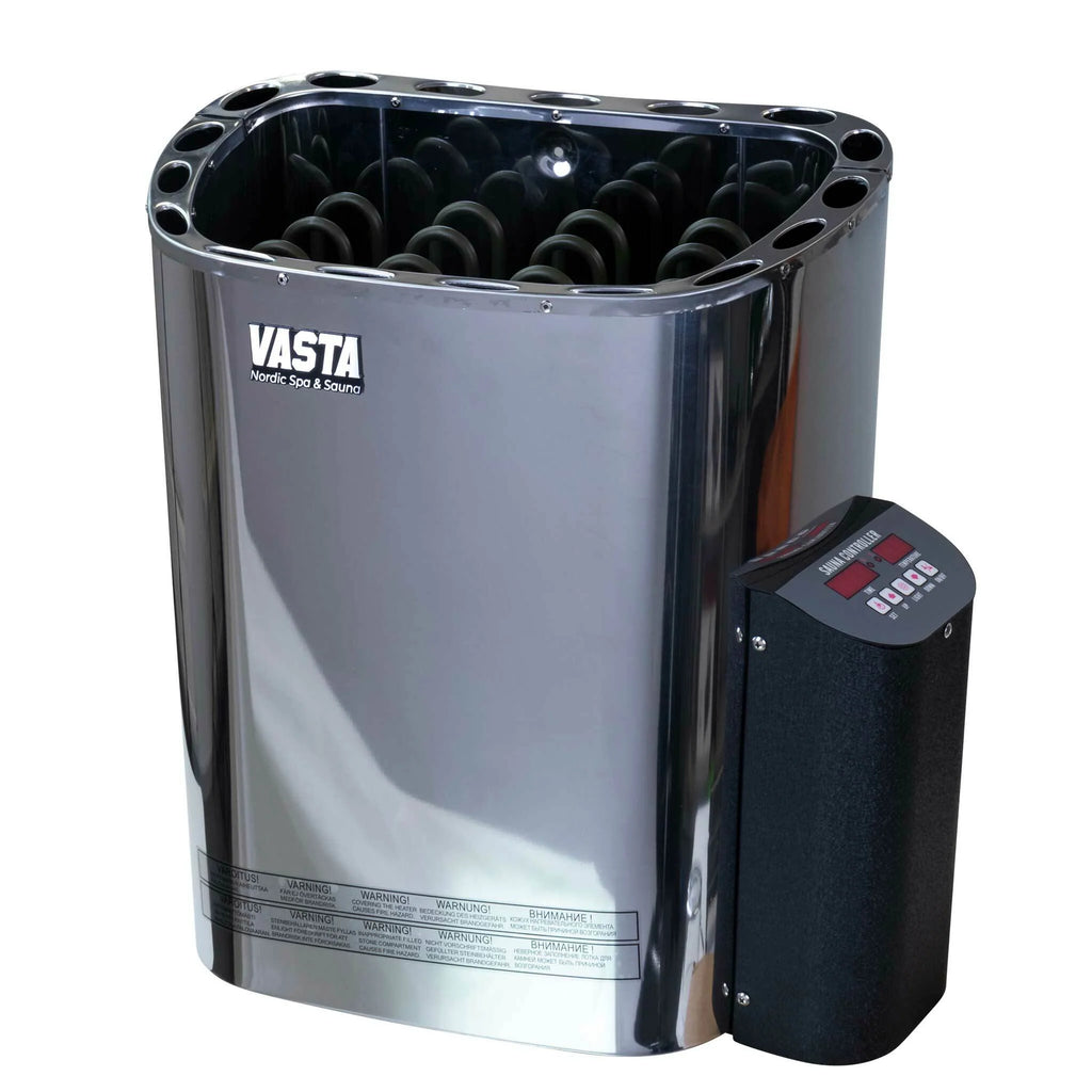 Vasta Saunaofen elektrisch Blaze 8kw, feste regelung, 7-12m3, stahl