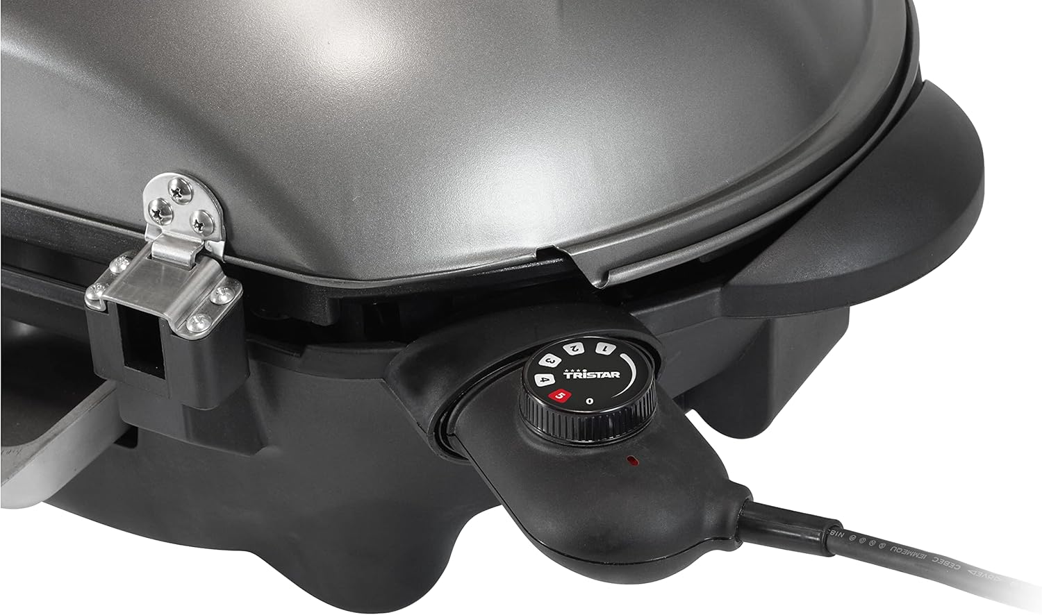 Tristar Barbecue Elettrico da Tavolo e Verticale - Superficie di cottura 46x35cm, Cavo di alimentazione da 3M, Piastra in ghisa inclusa, Temperatura regolabile, 2200 Watt, BQ-2816