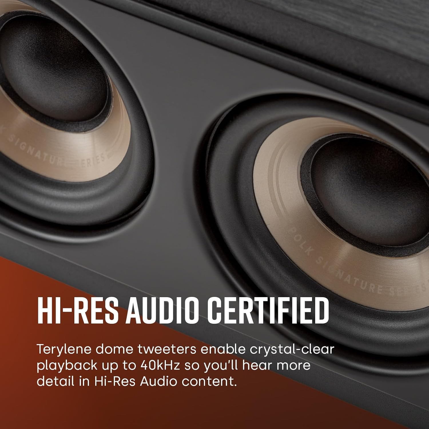 Polk Audio SIGS35CELWT Signature Elite ES35 Altoparlante centrale, altoparlante centrale sottile ad alta risoluzione, certificato Hi-Res, compatibile con Dolby Atmos e DTS:X, bianco