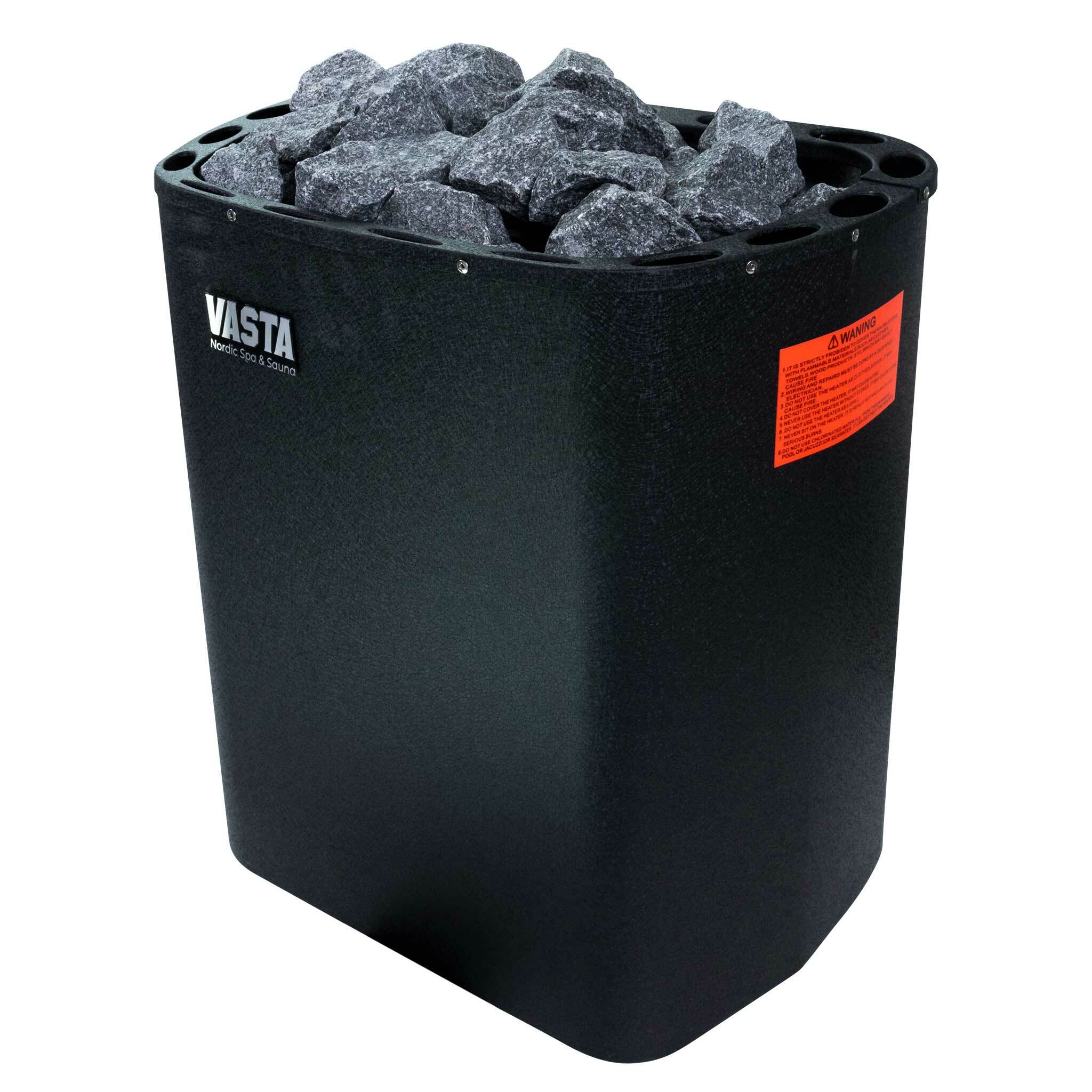 Vasta Stufa Elettrica per Sauna Blaze 8kw, controllo separato, 7-12m3, nero