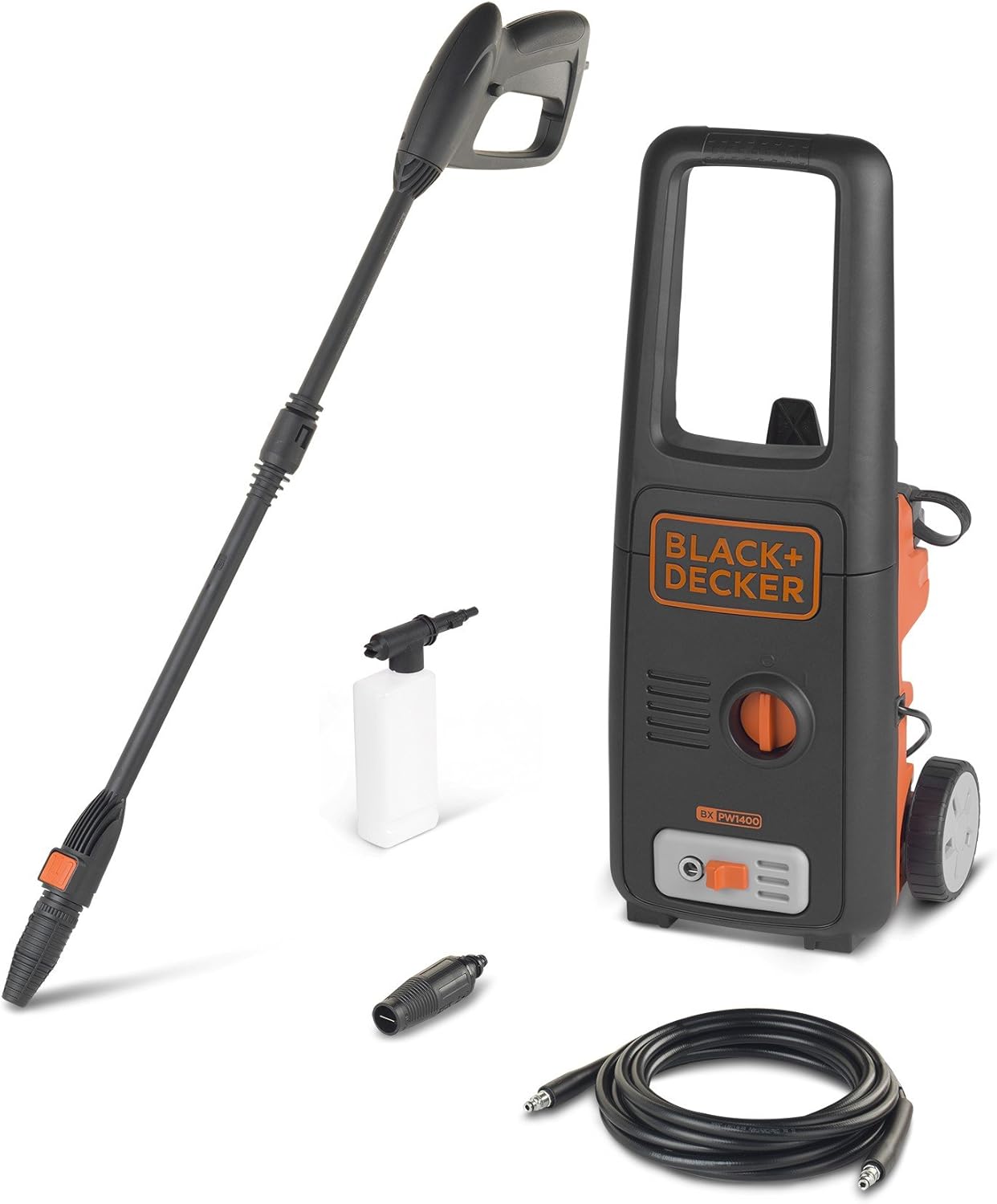 BLACK+DECKER Hochdruckreiniger BXPW2200PE mit Patio Cleaner Deluxe und Feste Bürste (2200 W, 150 bar, 440 l/h)