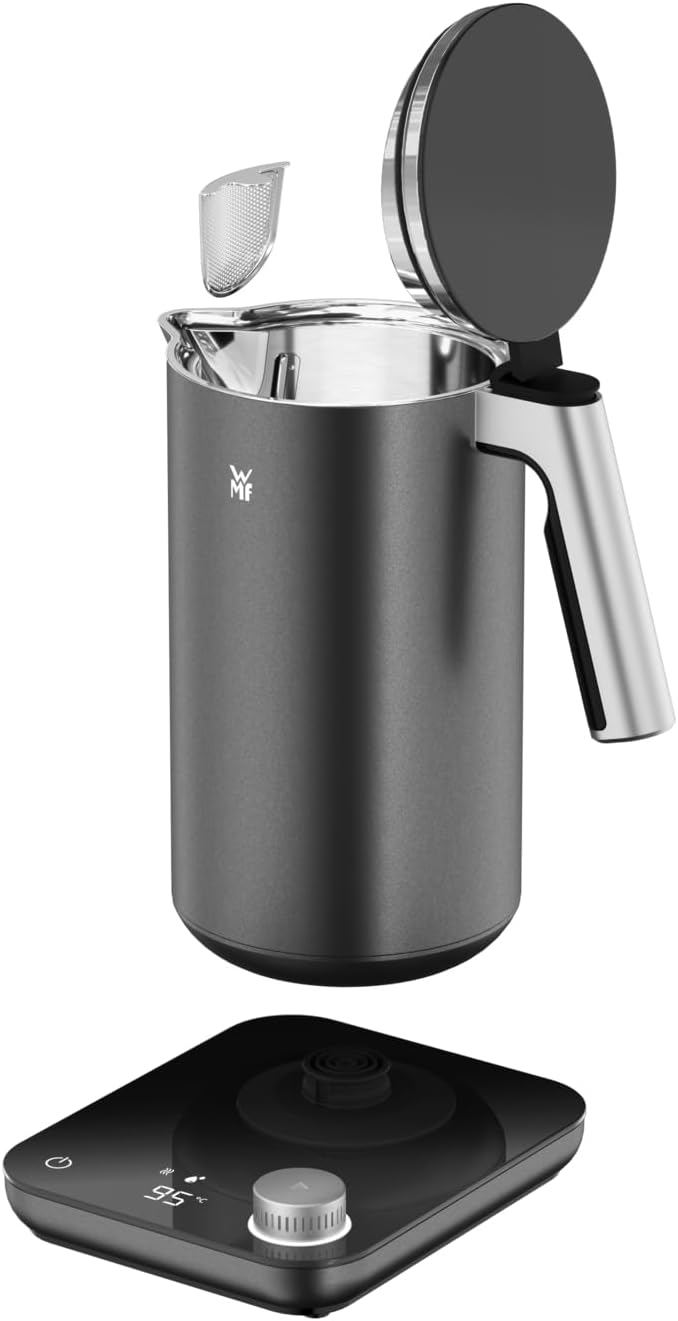 WMF Master Toaster Langschlitz motorizzato, tostapane 2 fette, pane tostato XXL, centratura automatica del pane, funzione Check-Up, tostapane 980 W, pannello touch, barra luminosa LED, tostapane acciaio inox opaco