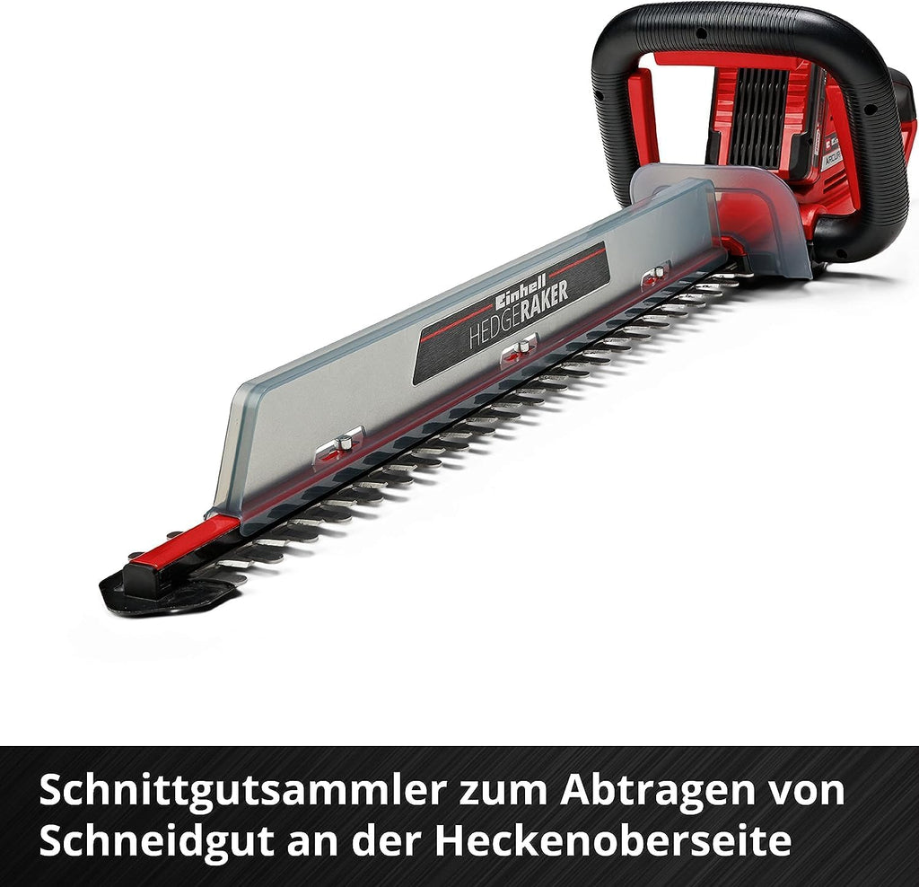 Einhell Tagliasiepi a batteria ARCURRA 18/55 Power X-Change (18 V, lunghezza di taglio 55 cm, distanza tra i denti 18 mm, incl. raccoglitore per residui di taglio, impugnatura anteriore sottile, senza batteria)