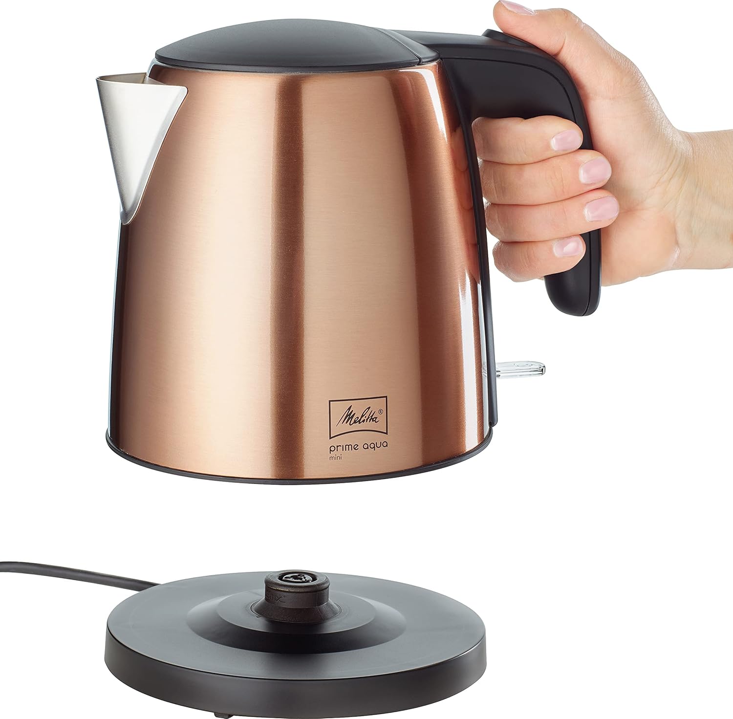Melitta AromaFresh - Macchina da caffè con filtro - con caraffa in vetro - macinacaffè integrato - funzione timer - 10 tazze - Pure Black