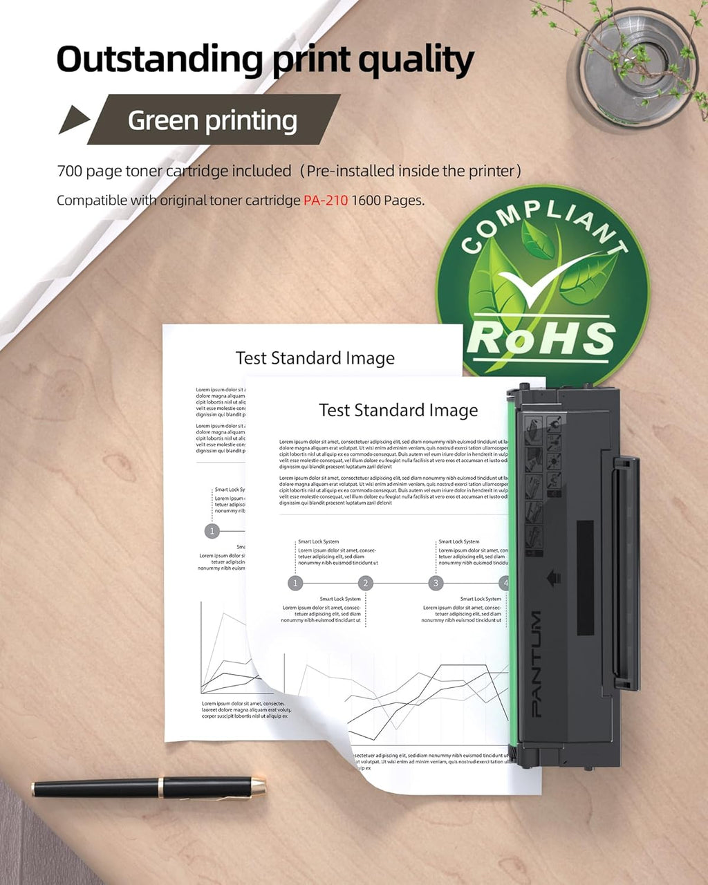 PANTUM M6500NW Multifunktions-Laserdrucker,Drucker Scanner, Kopierer(WLAN, App, Airprint, A4, Schwarz-weiß-Drucker)