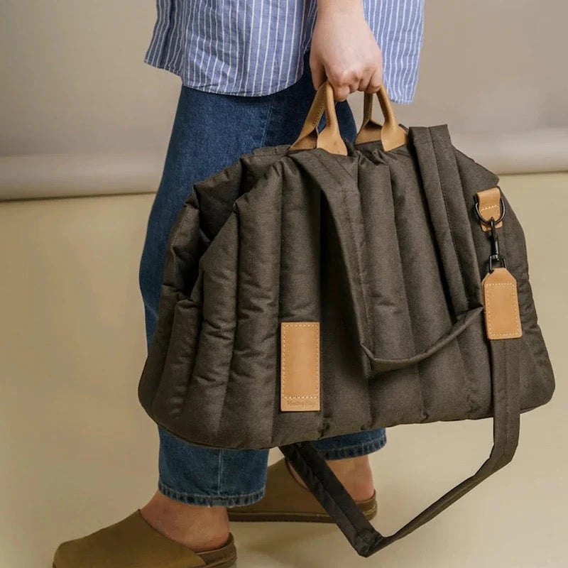 2-in-1 Luxus Hundetragetasche und Autositztasche