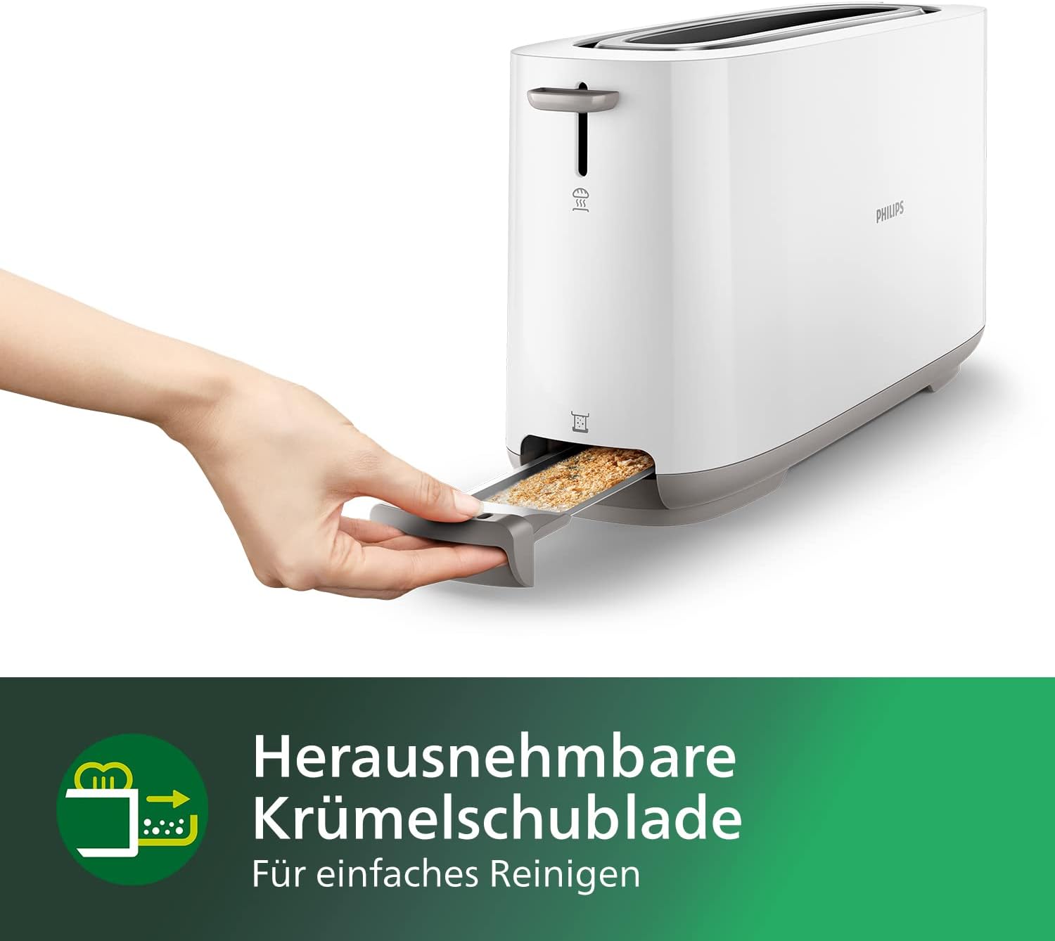 Philips Domestic Appliances HD2590/00 Tostapane, Bianco, Taglia Unica